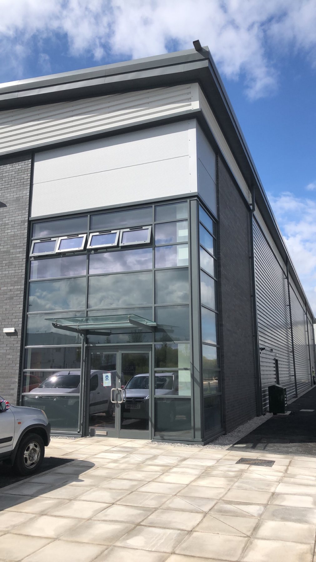 Commercial curtain walling and glazing, project photo supplied by Kingfisher